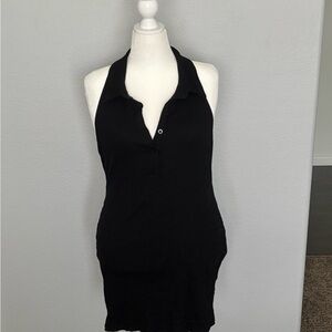 Princess Polly Black Ribbed Mini Dress